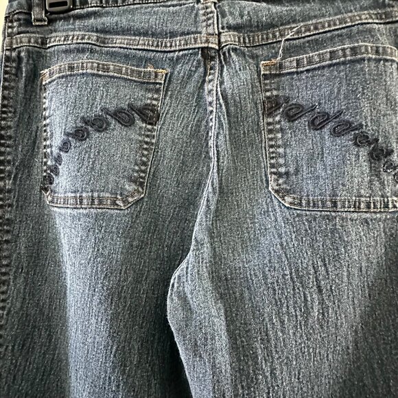 Vintage Y&F Womens High-Waisted Denim Jeans Size 11/12 With Embroidered Details - Picture 5 of 8